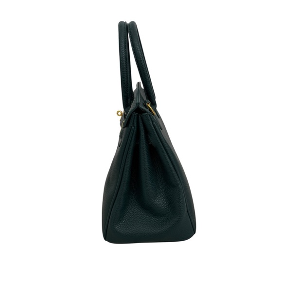 Elegant Green Leather Handbag - Picture 4 of 10